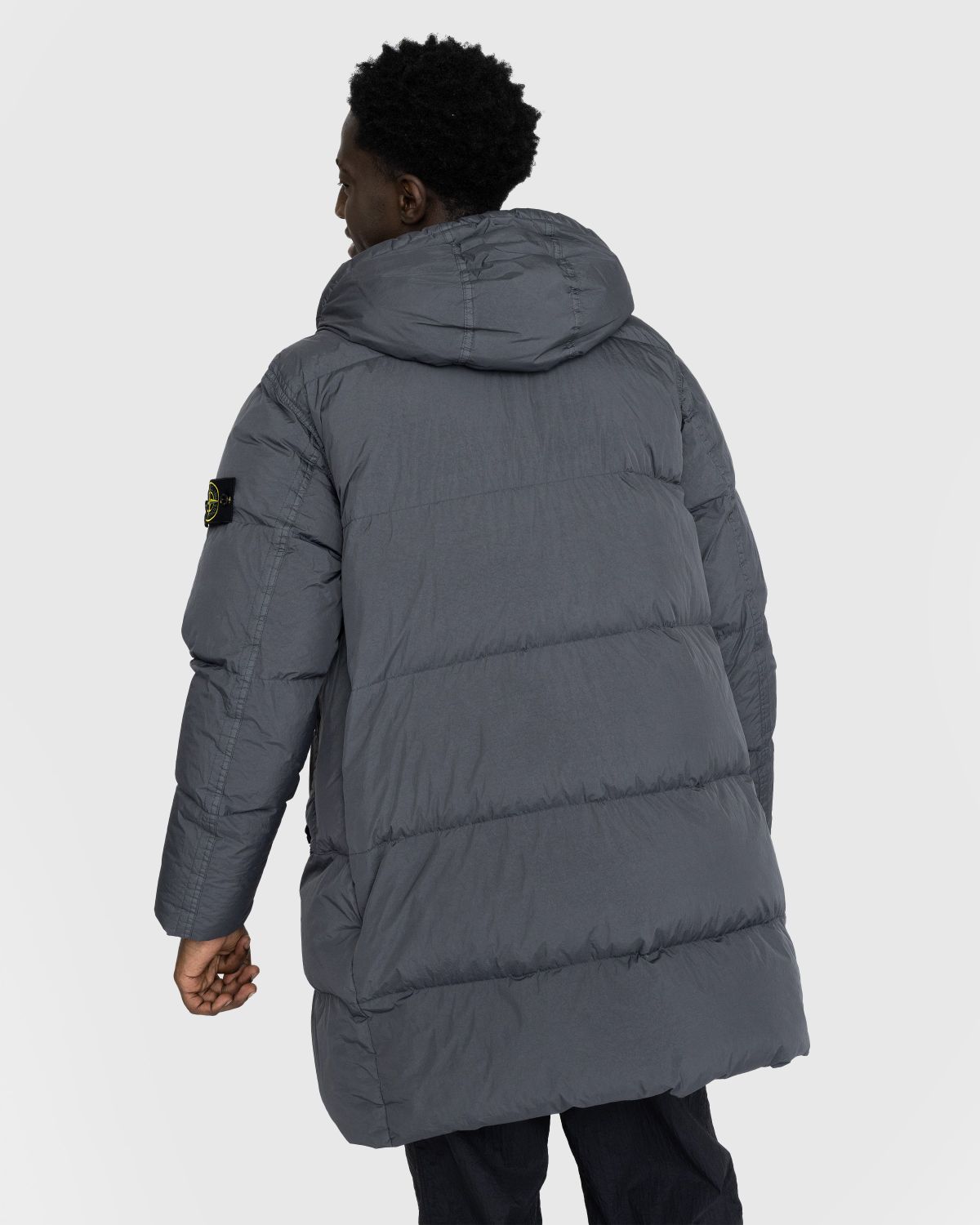 Stone island coat with best sale fur hood